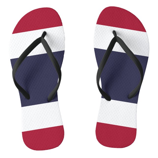 Flag of Thailand Flip Flops (Footbed)