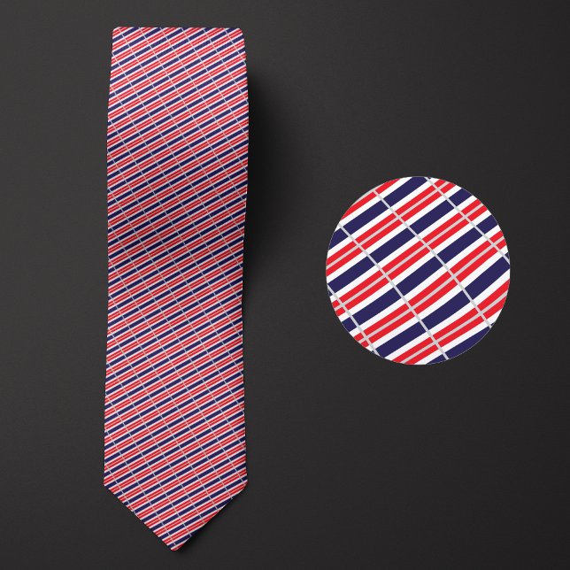 Flag of Thailand Pattern Neck Tie (Creator Uploaded)