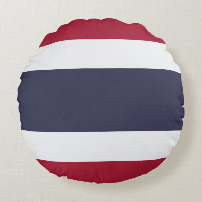 Flag of Thailand Round Pillow (Front)