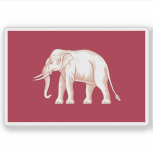 Flag of Thailand (Siam, 1843 - 1916) Sticker