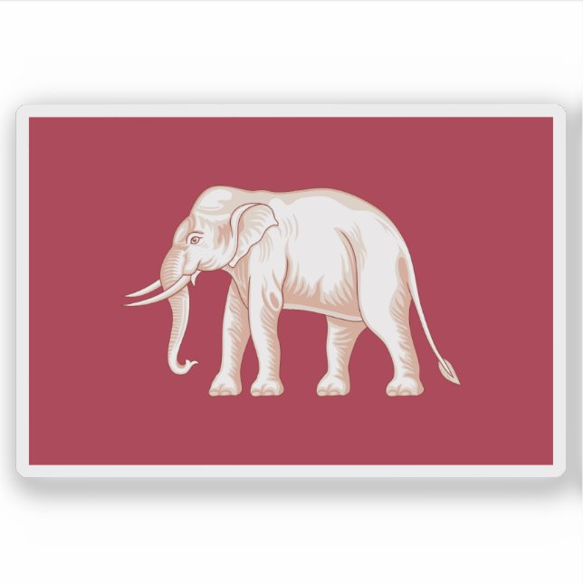 Flag of Thailand (Siam, 1843 - 1916) Sticker (Front)