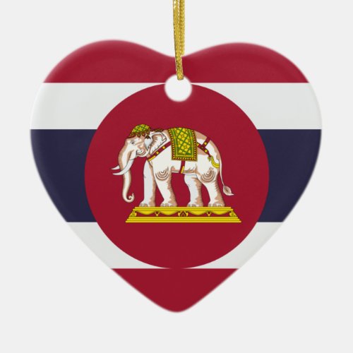 Flag of Thailand _ Thai Flag _ ธงไตรรงค์ ธงชาติไทย Ceramic Ornament