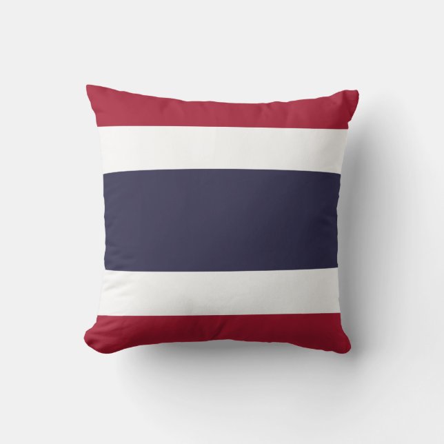 Flag of Thailand Throw Pillow (Front)