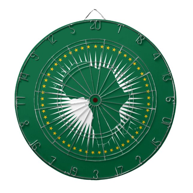 Flag of the African Union (Continent of Africa) Dart Board (Front)