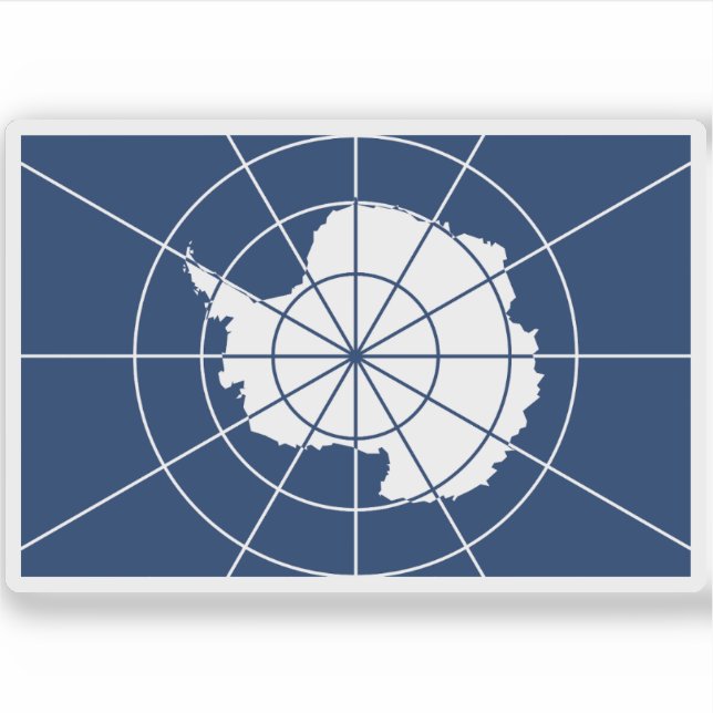 Flag of the Antarctic Treaty  Sticker (Front)