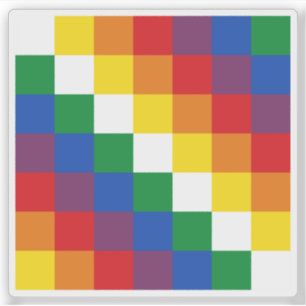 Flag of the Aymara (Aimara) people, South America Sticker