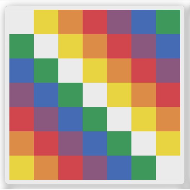 Flag of the Aymara (Aimara) people, South America Sticker (Front)