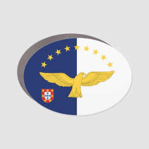 Flag of the Azores, Portugal Car Magnet