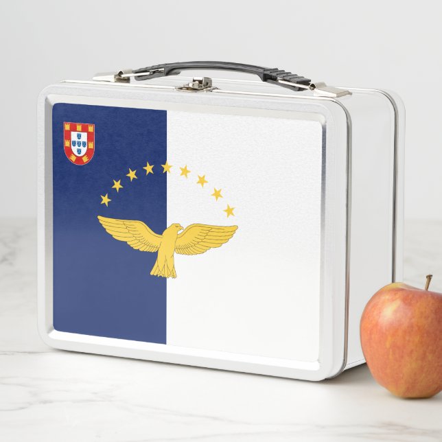 Flag of the Azores, Portugal Metal Lunch Box (In Situ)