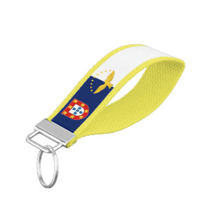 Flag of the Azores, Portugal Wrist Keychain