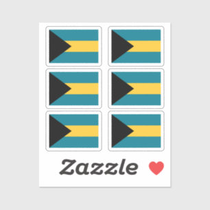 Flag of The Bahamas Collection pack of 6 Sticker
