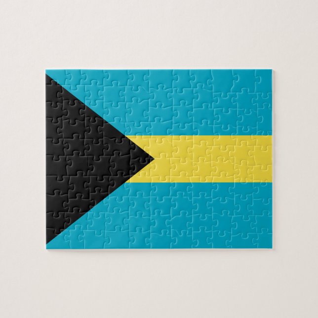 Flag Of The Bahamas Jigsaw Puzzle (Horizontal)