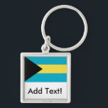 Flag of The Bahamas Keychain<br><div class="desc">I've always wanted to visit the Bahamas!  Maybe one day!  Feel free to customize this to meet your needs.  Have a great day!</div>