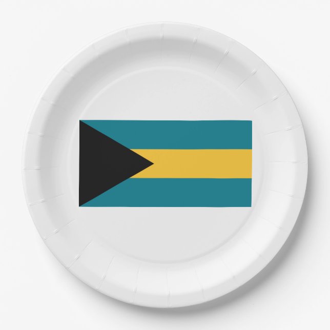 Flag of the Bahamas Paper Plates (Front)