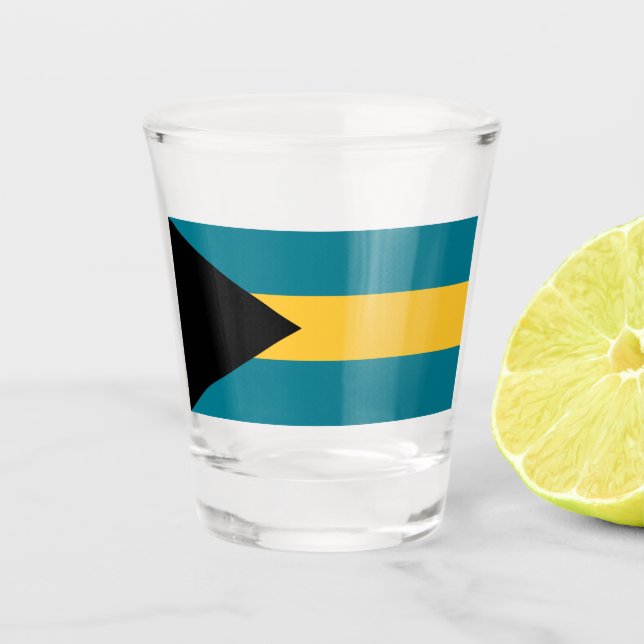 Flag of the Bahamas Shot Glass (Front)