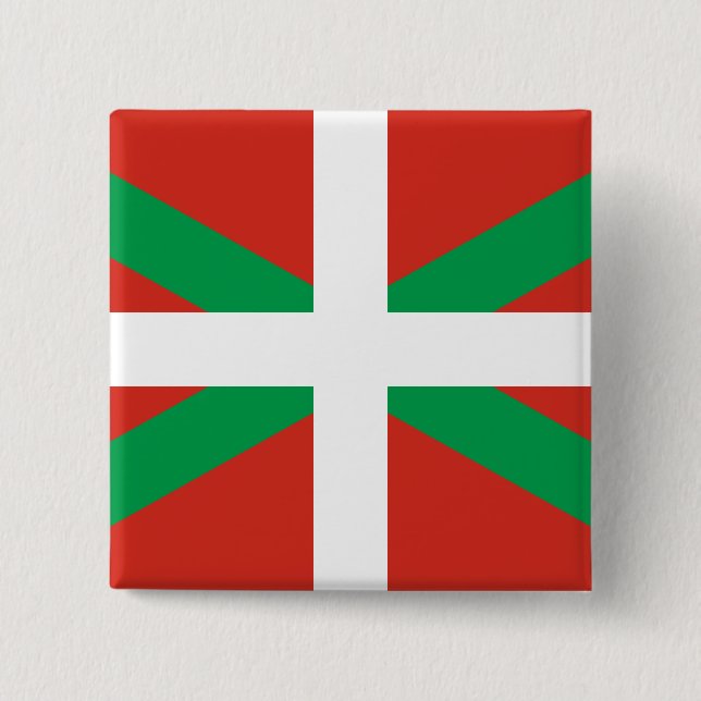 Flag of the Basque Country Button (Front)