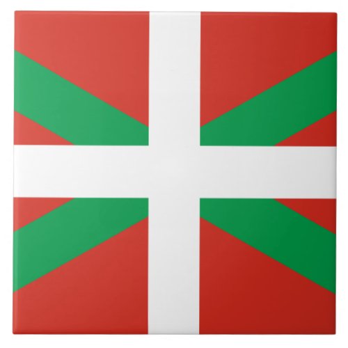 Flag of the Basque Country Ceramic Tile
