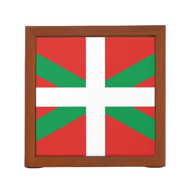 Flag of the Basque Country Desk Organizer (Back)