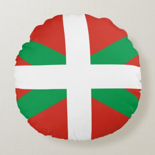 Flag of the Basque Country Round Pillow