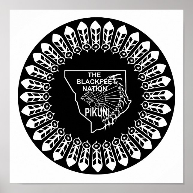 Flag of the Blackfeet Nation Poster (Front)