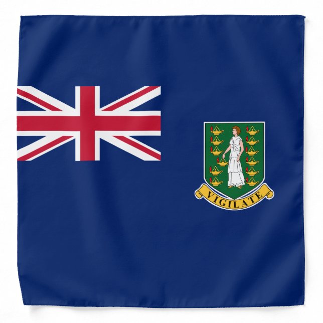 Flag of the British Virgin Islands (BVI) Bandana (Front)