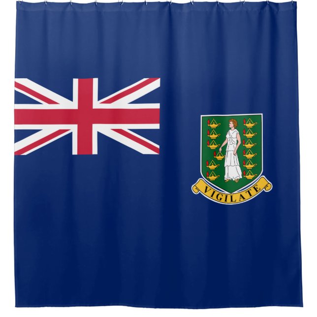 Flag of the British Virgin Islands (BVI) Shower Curtain (Front)