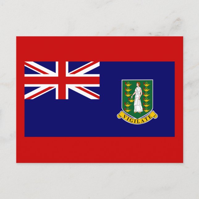 Flag of The British Virgin Islands Postcard (Front)