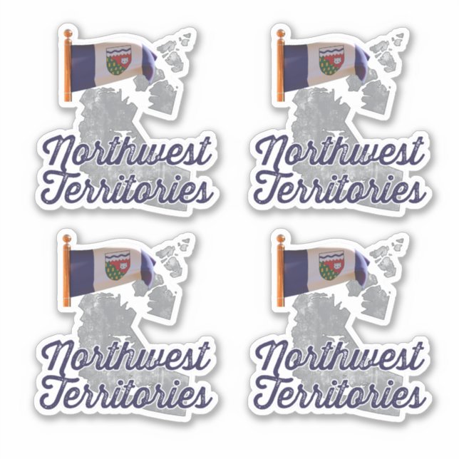 Flag of the Canadian Northwest Territories Sticker (Front)