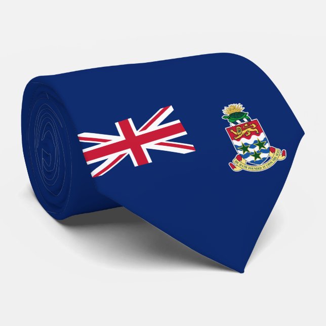 Flag of the Cayman Islands Neck Tie (Rolled)