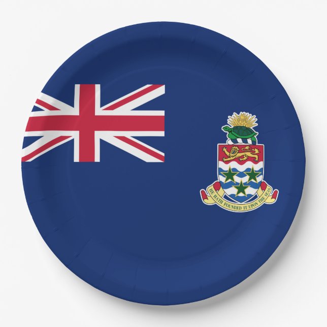 Flag of the Cayman Islands Paper Plates (Front)