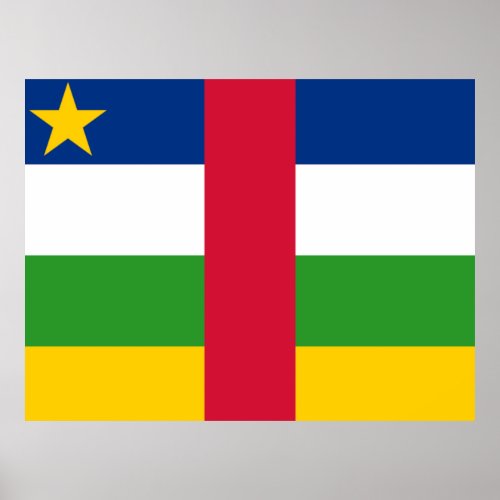 Flag of the Central African Republic Poster