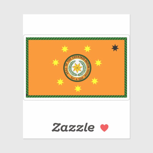 Flag of the Cherokee peoples, USA Sticker (Sheet)