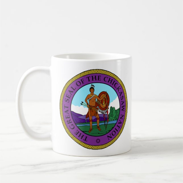 Flag of the Chickasaw Nation Coffee Mug (Left)