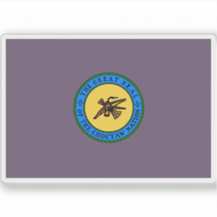 Flag of the Choctaw nation and tribe, USA Sticker
