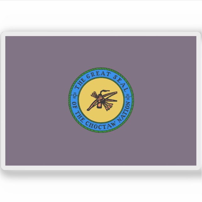 Flag of the Choctaw nation and tribe, USA Sticker (Front)