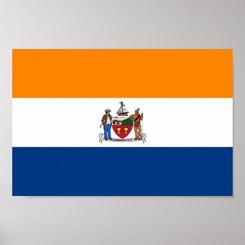 Flag of the city of Albany Poster