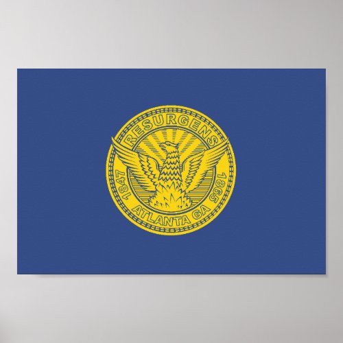 Flag of the city of Atlanta Poster