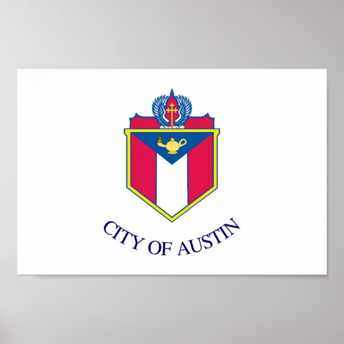 Flag of the city of Austin  Poster