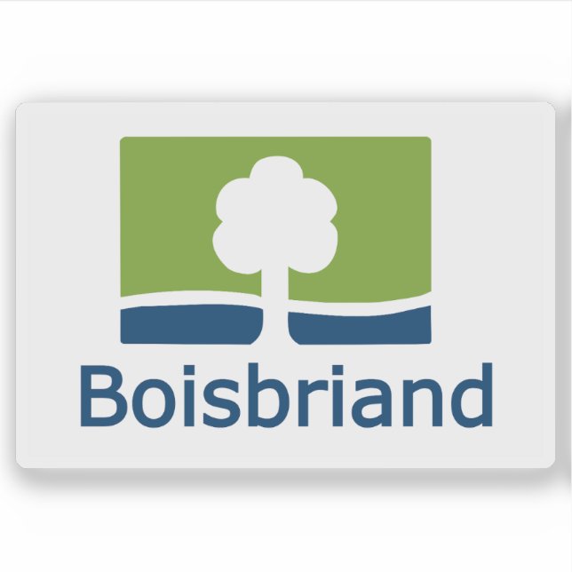 Flag of the city of Boisbriand, Quebec, Canada Sticker (Front)