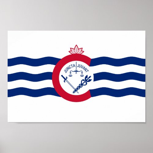 Flag of the city of Cincinnati Poster
