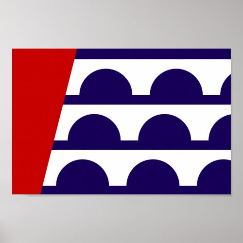 Flag of the city of Des Moines Poster