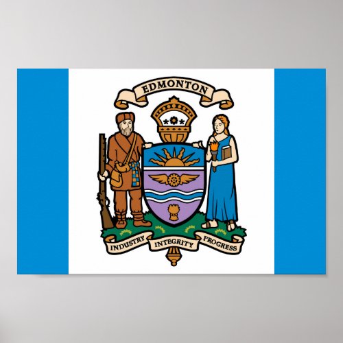 Flag of the city of Edmonton Poster