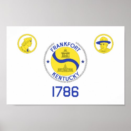 Flag of the city of Frankfort  Poster