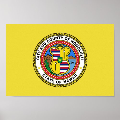 Flag of the city of Honolulu  Poster