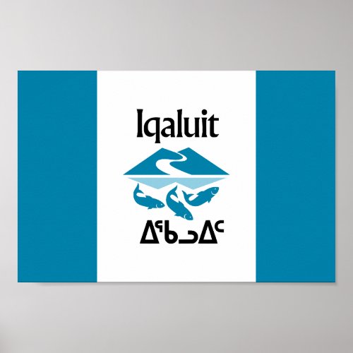 Flag of the city of iqaluit  poster
