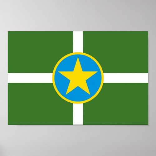 Flag of the city of Jackson  Poster