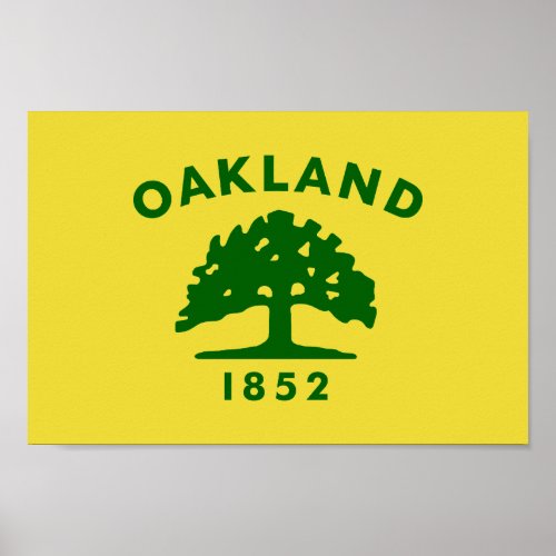 Flag of the city of Oakland  Poster