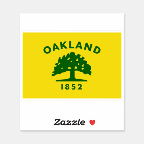 Flag of the city of Oakland  Sticker