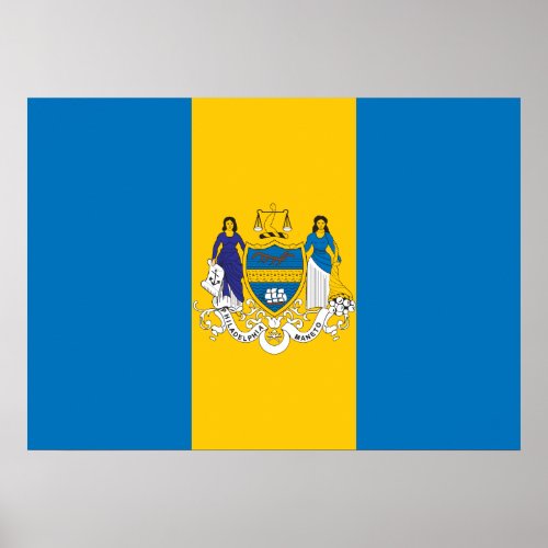 Flag of the city of Philadelphia Poster