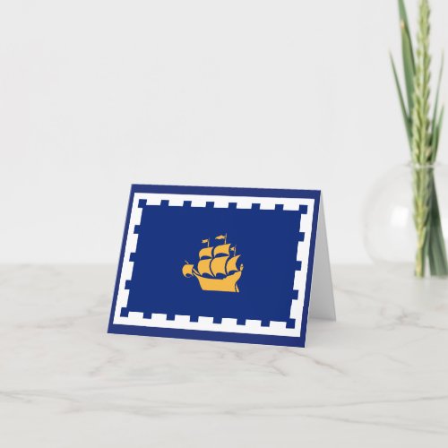 Flag of the city of Quebec City  Card